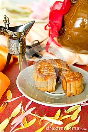 Chinese moon cake Stock Photo