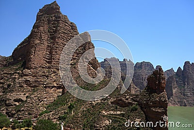 Chinese mountain in Gannan Stock Photo