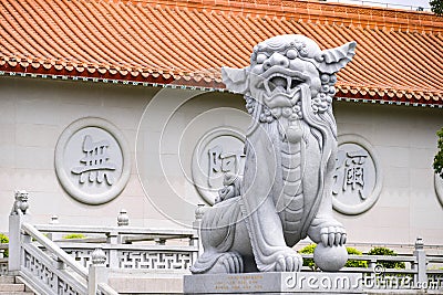 The Chinese mythology animal at temple Stock Photo