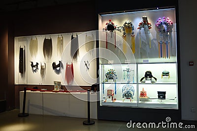 Chinese national drama props are exhibited Editorial Stock Photo