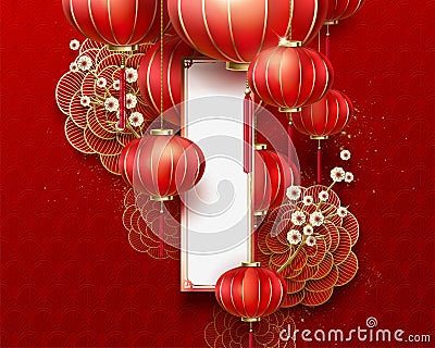 Chinese new year background Vector Illustration