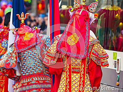 Chinese new year celebrations parade at Paris Stock Photo