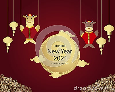 chinese new year festival background 2021 Vector Illustration