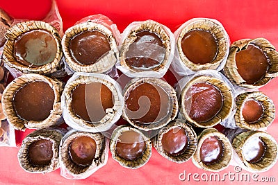 Chinese New Year glutinous rice cake, known as Nian Gao Stock Photo