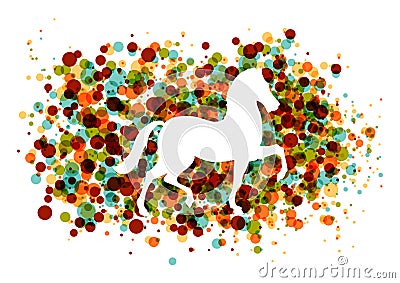 Chinese new year of the Horse bubbles EPS10 file. Vector Illustration
