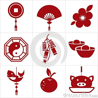 Chinese new year icon Vector Illustration