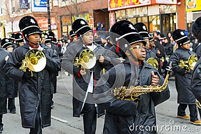 Chinese New Year Parade: Marching band Editorial Stock Photo