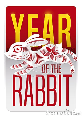 Calendar Commemorating the Chinese New Year of the Rabbit, Vector Illustration Vector Illustration