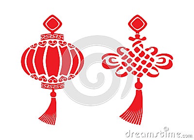 Chinese New year symbols Vector Illustration