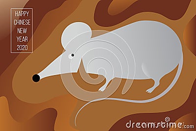 Chinese new year 2020, the year of the Rat Vector Illustration