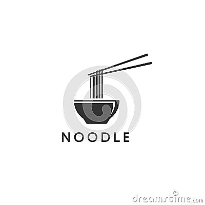 Chinese Noodle Logo Design template. Vector Illustration Vector Illustration