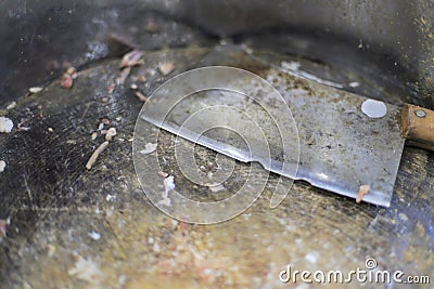 Chinese old chopper Stock Photo