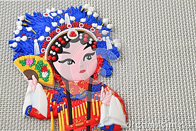 Chinese Opera Fridge Magnet of Consort Yang Gui Fei Stock Photo