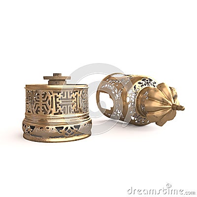 Chinese opium lamp Stock Photo