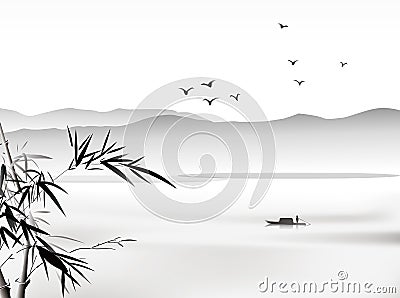 Chinese painting Vector Illustration