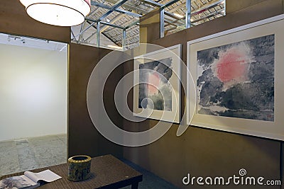 Chinese painting room of redtory, guangzhou city, china Editorial Stock Photo