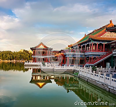 Chinese pavilion Stock Photo