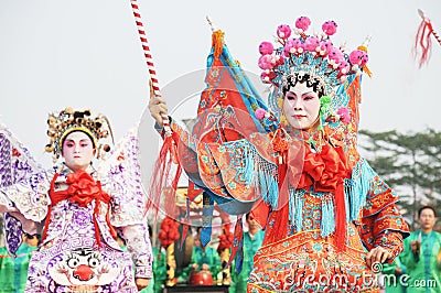 Chinese people new year parade Editorial Stock Photo