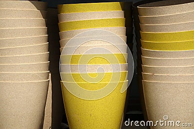 Chinese Pottery Basin Stock Photo