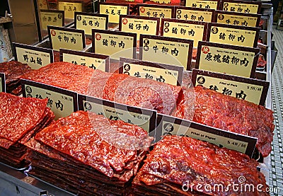 Chinese Preserved Meat Stock Photo