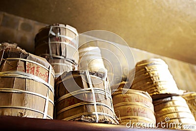 Chinese Puer (Pu-erh) tea Stock Photo