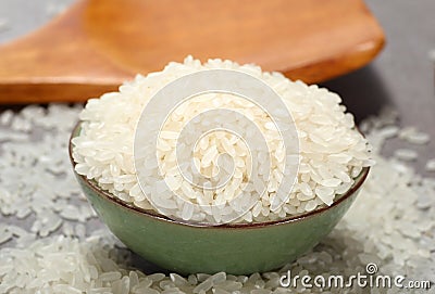 Chinese Raw grain white rice grains Stock Photo