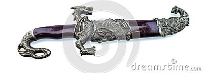 Chinese ritual dagger Stock Photo