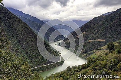 Chinese River Valley Stock Photo