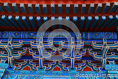 Chinese roof. Stylish national ornament Stock Photo