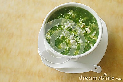 Chinese seafood vegetable soup Stock Photo