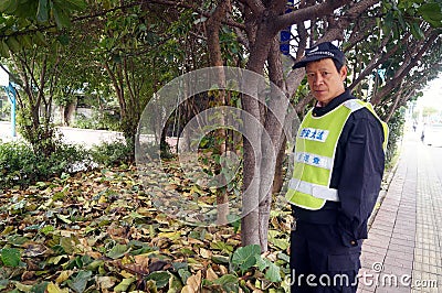 Chinese security guards Editorial Stock Photo