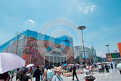 Chinese 2010 Shanghai World Expo Belarus Pavilion Editorial Stock Photo