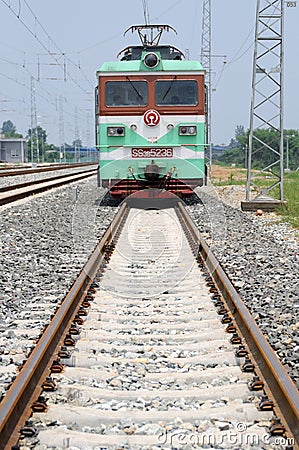 Chinese ss3b electric train Editorial Stock Photo