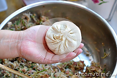 Chinese steamed buns Stock Photo