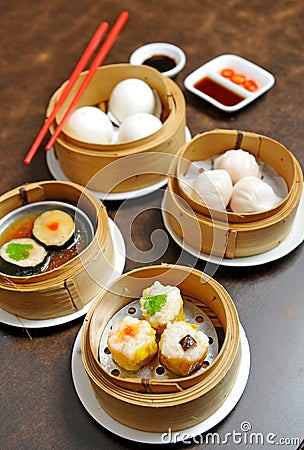 Chinese steamed dimsum Stock Photo