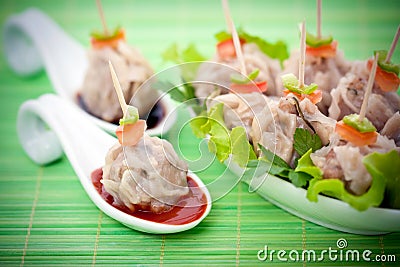 Chinese steamed dumplings Stock Photo