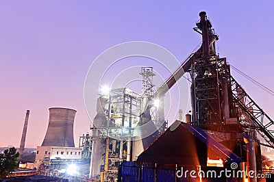 Chinese steelworks Industrial building Stock Photo