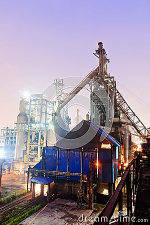 Chinese steelworks Industrial building Stock Photo
