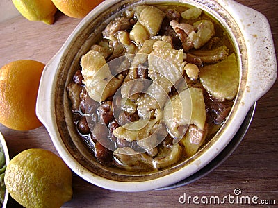 Chinese stew in a slow cooker pot Stock Photo