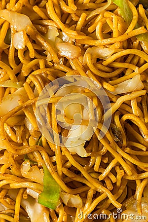 Chinese Stir Fried Asian Chow Mein Noodles Stock Photo