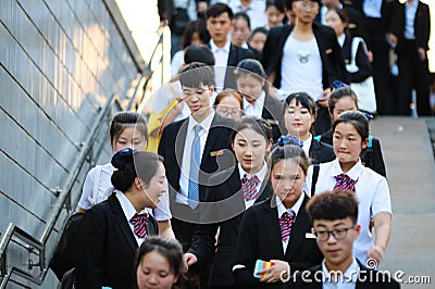 Chinese students Beijing china 2019 Editorial Stock Photo