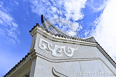 Chinese style ancient architecture eaves Editorial Stock Photo