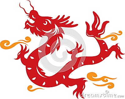Chinese Style Dragon illustration Vector Illustration
