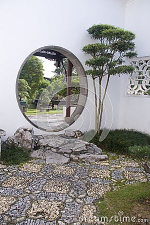 Chinese style garden Stock Photo