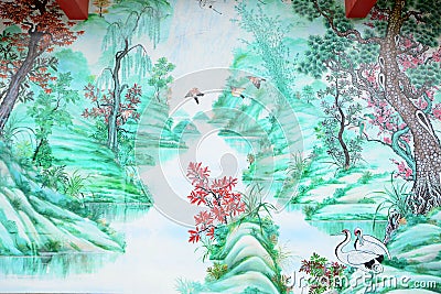 Chinese style painting Stock Photo