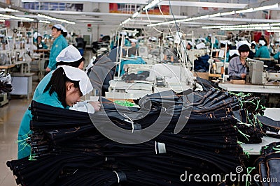 Chinese sweat factory Editorial Stock Photo