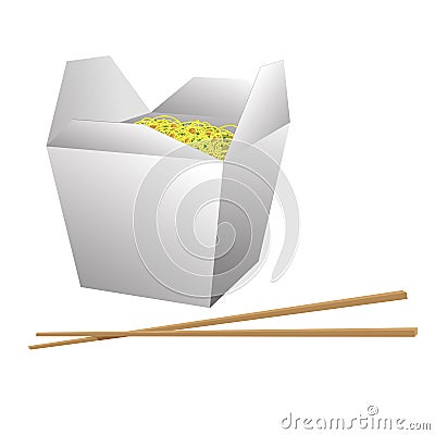 Chinese Takeout Food Vector Illustration