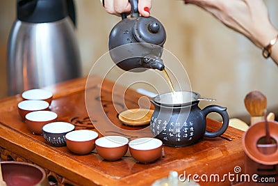 Chinese tea ceremony Stock Photo