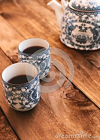 Chinese tea cups. Stock Photo