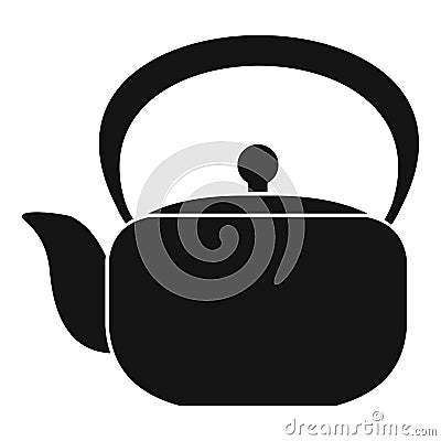 Chinese teapot icon, simple style Vector Illustration